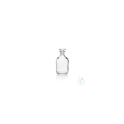 Stand-up bottle, narrow neck, soda-lime glass, clear, standard ground neck