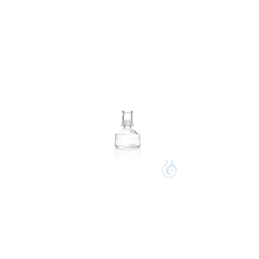 Spiritusbrenner, Kalk-Soda-Glas, ohne Einfüllstutzen, mit aufgeschliffener Kap