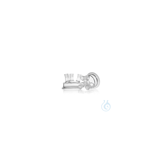 DURAN® Planflansch-Deckel, 4 Normschliffhälse (3 schräge Seiten und 1