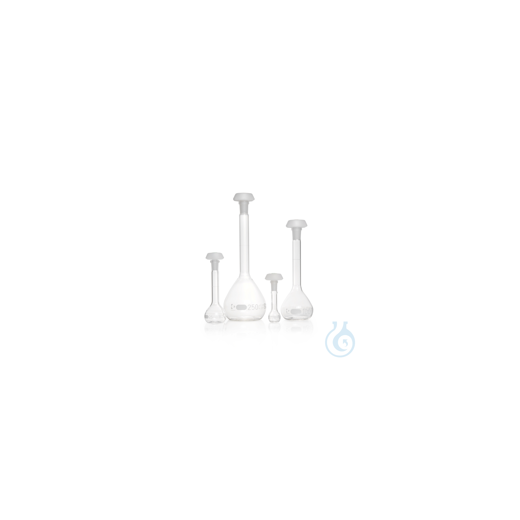 DURAN® volumetric flasks, class B, white print, ergonomic polyethylene fabric