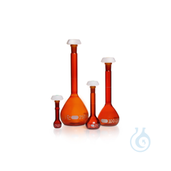 DURAN® volumetric flasks, class A, brown, CoC and...