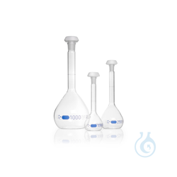 DURAN® volumetric flasks, class A, with chain of...