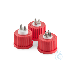 DURAN® GL 25 Multiport connection system, PBT, red,...