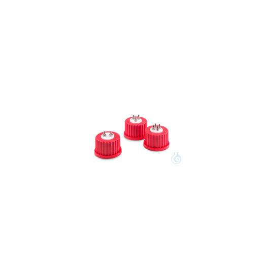 DURAN® GL 32 Multiport connection screw cap, PBT, red, with 2, 3 or 4 ports
