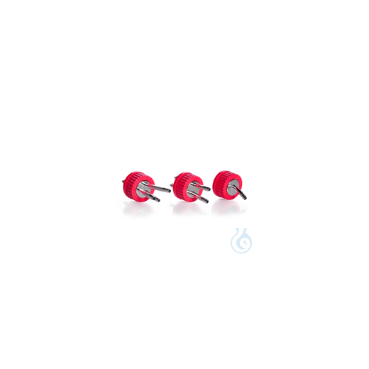 DURAN® GL 45 stainless steel connection system, PBT, red, with 1, 2 or 3 ports
