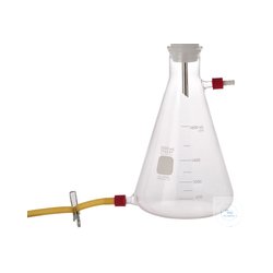 collecting flask 2000ml with drain, borosilicate glass