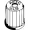 Screw caps, with bore Ø 9.5 mm, for thread GL 14, red, PU = 10 pcs.