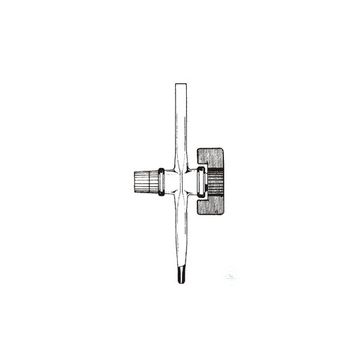 Bürettenhahn, gerade, NS 12,5, mit hohlem NS- Küken, Bohrung: 1,6 mm, DIN 1