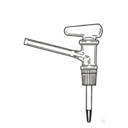 Burette stopcock, lateral, NS 12,5,mass., W:1,6