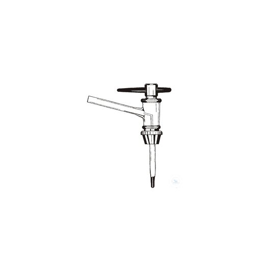 Burette stopcock f. 10ml sideways NS-valve DUR