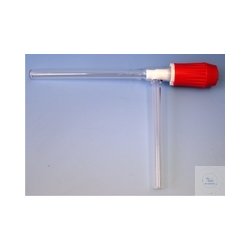 Corner high-vacuum valve cock, Witaflo, red, with...