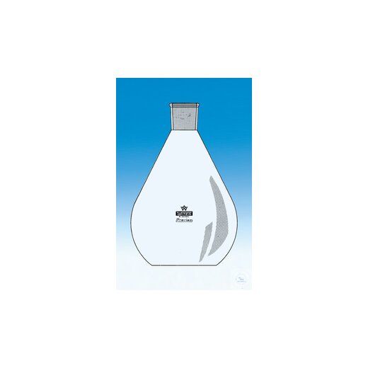 Pear flask, 100 ml, NS 14/23, centred, Preciso, flat bottom, PU = 10