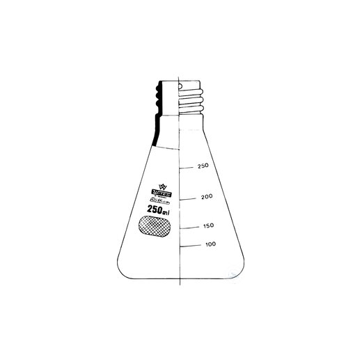Erlenmeyer-Kolben, 500 ml, GL 32, mit Gewinde, 105 x 175 mm, VE = 10 Stück