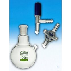 Schlenk flask 100 ml, NS 29/32, with lateral stopcock 45...