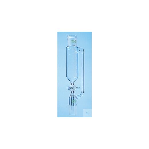 Dropping funnel, with pressure compensation, cylindrical, graduated, NS stopcock plug w.
