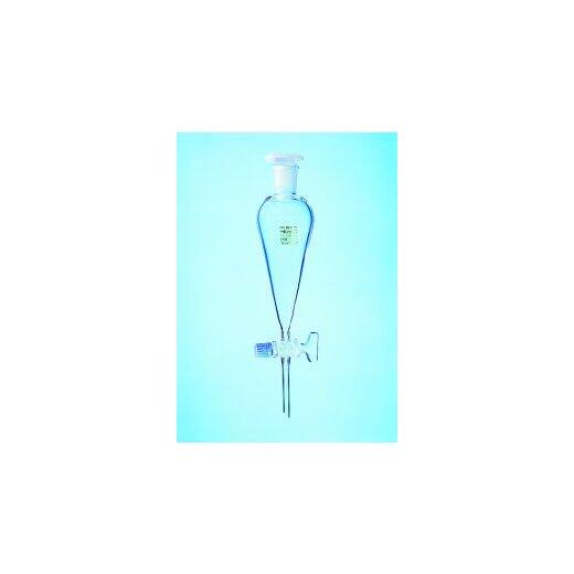 Squibb-Scheidetrichter, 500 ml, NS 29/32, Bohrung 2,5 mm, PE-Stopfen, mit
