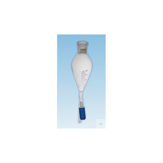 SQUIBB-SCHEIDETRICHTER, BOROSILIKATGLAS 3.3, GRADUIERT, MIT ECONOMY VENTILHAHN,