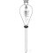 Squibb separatory funnel, 500 ml, NS 29/32, PE stopper, PTFE plug, graduated, with Bo