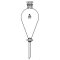 Separatory funnel, 50 ml, conical, ungrad., Boros., solid NS cock plug,