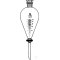 Separatory funnels, 100 ml, conical, grad., boros., NS-PTFE stopcock plug, bore 2.5