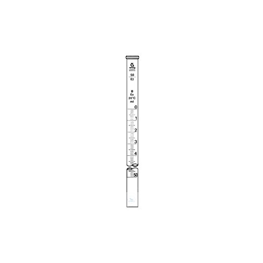 Bürettenrohre, DIN-B, ohne Hahn Klarglas 5 ml:0,02 VE = 2 Stk.
