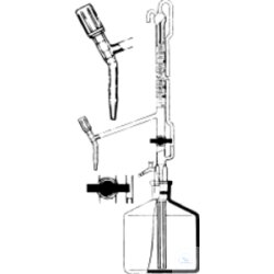 Pellet burettes, DIN-B, 50 ml:0.1 with NS intermediate...