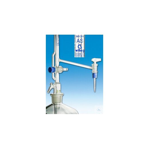 Pelletbüretten, 50:0,1 ml, Klasse AS, mit NS-Zwischenhahn, seitlicher Hahn,