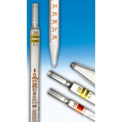 Messpipetten 5 ml:0,1, DIN-B, Vollablauf, O-Punkt oben...