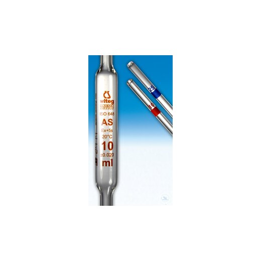 Vollpipetten, 15,0 ml, Kl. AS, mit einer Marke, KB, Wartezeit 5 S., DIFFICO