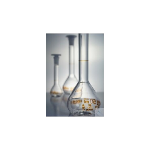 Messkolben, 25 ml, Klasse A, konformitätsbescheinigt, NS10/19, PE-Sto