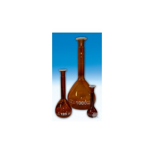 Volumetric flasks, 5 ml, class A, conformity certified, NS 7/16, PE-Sto