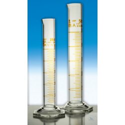 Graduated cylinders, 250 : 2 ml, h.f., class AS, brown...