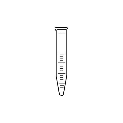 Centrifuge tubes, white graduated, 10:0,1ml, with mark at 15 ml, smooth rim