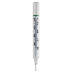 Clinical thermometer, oval, with white Chromalux scale,...