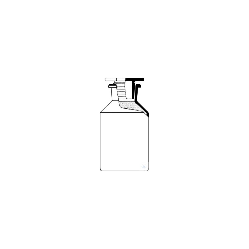 Steilbrustflaschen, Soda-Glas, 2000 ml, NS 60/46, mit NS-8-Kant-Stopfen, WH, mit, 40,62 €