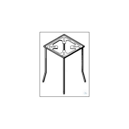 Four feet of chrome-nickel steel for Ceran plates, 155 x 155 x 220 mm, PU = 10 pcs.