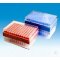 Pipette tips in sterilisable magazine, 0.5 - 10 µl, PP, with lid,