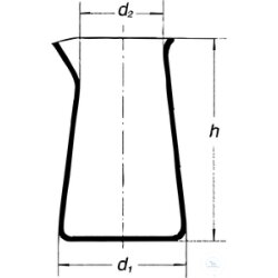 Beaker, Philips, 500 ml, low form, with spout,...