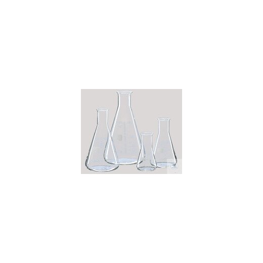 Erlenmeyer flask, 50 ml, narrow neck, borosilicate glass, with witeg logo PU = 10