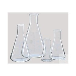 Erlenmeyer-Kolben, 50 ml, enghalsig, Borosilikatglas, mit...