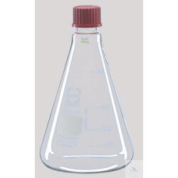 Erlenmeyer-Kolben, 500 ml, GL32, graduiert, mit...