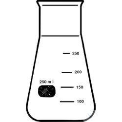 Erlenmeyer flask, 250 ml, wide neck, with graduation,...