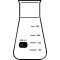 Erlenmeyer flask, borosilicate glass, with graduation, 500 ml, flask Ø 105 mm, height