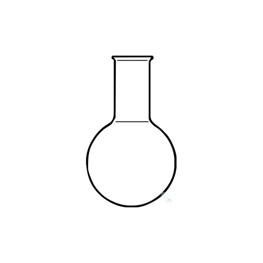 Round bottom flask, medium length, borosilicate glass, with beaded rim, 50 ml, flask Ø 51 mm,