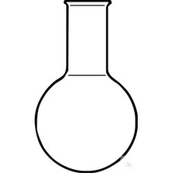 Round bottom flask, medium length, borosilicate glass,...