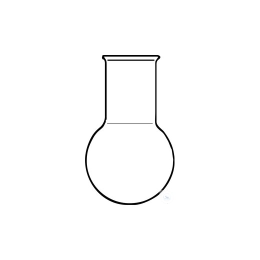 Rundkolben, Weithals, 500 ml, mit Bördelrand, Hals A.Ø 50 mm, A.Ø 105 mm,