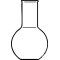Stehkolben, Mittellang, Borosilikatglas, mit Bördelrand, 100 ml, Kolben Ø 64 mm,