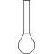 Kjeldahl-Kolben, Borosilikatglas, 250 ml, Kolben Ø 81 mm, Höhe 270 mm, Hals Ø