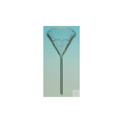 Analysis funnel for rapid filtration, rim Ø A. 110 mm, stem length 180 mm,