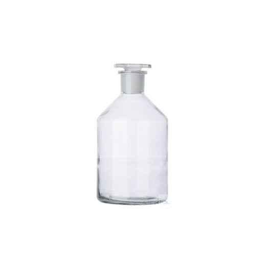 Narrow-necked steep-breasted bottles, 100 ml, NS 14/23, clear, with NS glass stopper,